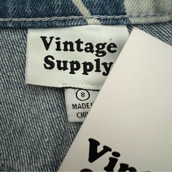 NWT Blue Heart Print Wide Leg Jeans High Waisted Retro Boho Indie Festival 4 - Picture 10 of 14